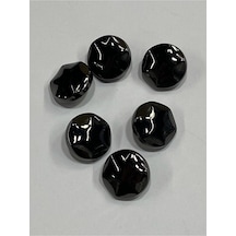 Metal Düğme/hırka Yelek Boyu/ 6 Lı Set/1,8 Cm/jx18/siyah