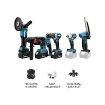 Chelikbei Beşli Set MK350 Budama Testeresi 13MM Çelik Mandren + Somun Sıkma + Şarjlı Spiral + Şarjlı Hilti