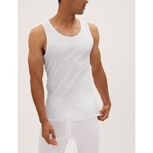 Marks & Spencer Saf Pamuklu 3'lü Atlet Seti T14005700d Beyaz