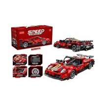 Speed Racing Pro Kırmızı Yarış Arabası Yapım Seti 513 Parça Spor Araba Blok Oyuncağı