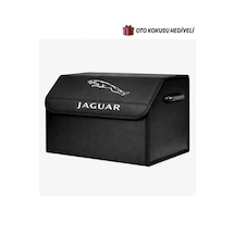 Jaguar Marka Logolu Oto Bagaj Organizer Çanta Oto Bagaj Çantası 2 Bölmeli Suni Deri Boyutlar : 48 Cm X 31 Cm X 29 Cm