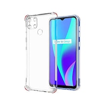 Realme C25 Kılıf Şeffaf Kamera Korumalı Antishock Airbag Köşe Korumalı Silikon Kapak