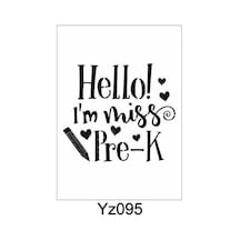 Yazı Desenler Stencil Şablon 25X25 Yz-095