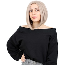 Kahkülsüz Düz Kısa Fiber Sentetik Peruk / Küllü Bebek Sarı - Grsy-462239 Renkli