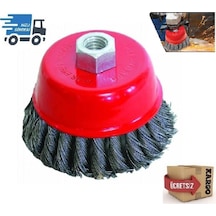 Çanak Daire Tel Fırça Burgulu 65 Mm