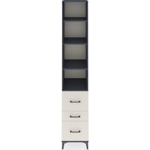 Hyperion Dolap 4 Raflı 3 Çekmeceli 44x44x243 Antrasit-aytaşı Antrasit