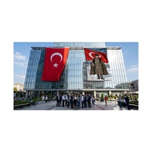 Atatürk Ve Türk Bayrağı Bayrak Ve Türk Bayrağı Premium Raşel Kumaş 2'li Set 10x15 Metre Ata72 Diğer