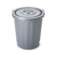 Bora Plastik Bora Battal Çöp Kovası No: 5 58 Lt Açık Gri