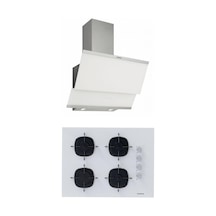 Silverline CS5665W01 -  3420 Classy Beyaz Cam Ankastre Set