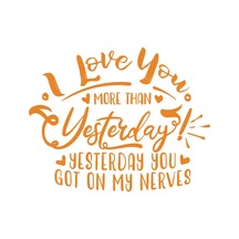 I Love You Sticker 17x17 Cm Turuncu
