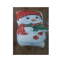 Ow Bag Yılbaşı Temalı Kardan Adam Şekilli Tasarım Chibi Karakter Yastık Çok Renklı