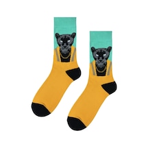 Carnaval Socks Kolyeli Kaplan Desenli Rekli Spor Çorap Çok Renkli