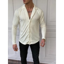 Modefendi Slim Fit %100 Pamuk Triko Kumaş Gömlek Beyaz Modefendi Slim Fit %100 Pamuk Triko Kumaş Gömlek Beyaz