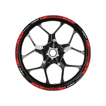 Bajaj Pulsar Ns200 Baskılı Jant Dışı Şerit Motosiklet Sticker Etiket Modeli Kırmızı