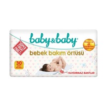 Baby&baby Alt Değiştirme Örtüsü 30'lu - Kaydırmaz Bantlı Bebek Bakım Örtüsü Tarı