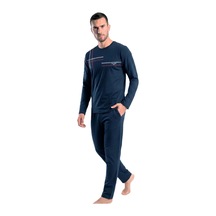 Pierre Cardin 6152 Erkek Uzun Kollu Bisiklet Yaka Pijama Takımı -lacivert