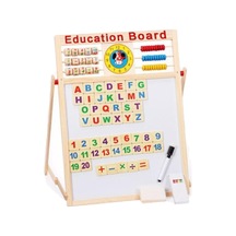 Çocuk Manyetik Yazı Tahtası Ahşap Eğitim Türkçe Matematik Öğrenme