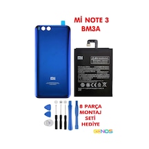 Xiaomi Mi Note3 Bm3a Batarya Pil Xiaomi Mi Note 3 Arka Kapak Batarya Pil Kapağı Montaj Set Mavi