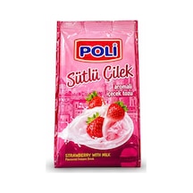Poli Sütlü Çilek Aromalı Sıcak İçecek Tozu 250 Gr Pratik Ve Lezzetli Toz İçecek 250 G