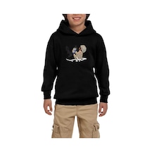 Zepplin Giyim Khabib Kartal Graphic Siyah Çocuk Kapşonlu Sweatshirt