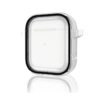 Movenchy Apple Uyumlu Airpods 4 4.nesil Shiny Şeffaf Kılıf - Siyah Siyah