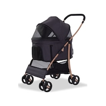 Eurodog - 536 - Katlanabilir Köpek Arabası Siyah - Kmrsfres - 64x50x98 Cm