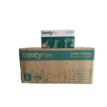 Tenty Flex Pudrasız Lateks Muayene Eldiveni 100'lü x 20