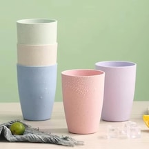 Ark 6'lı Plastik Bardak Seti, Kırılmaya Dayanıklı Renkli Su Ve Meşrubat Bardağı Mor Çok Renkli