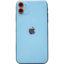 İphone 11 Neon Fosforlu Kamera Lens - Turuncu