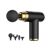 Yaozixa Kas Gevşetici Masaj Aleti: 6 Hızlı Titreşim, 4 Değiştirilebilir Uç, 1200mah Pil, Type-c Şarj, Siyah Çok Renkli