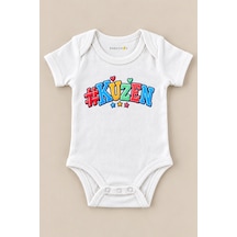 Babylimon Kuzen Beyaz Kısa Kollu Çıtçıtlı Bebek Zıbını Beyaz - 930083792 Beyaz