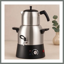 Bezos Elektrikli Semaver Çay Makinesi 3l Su Kazanı 1.1l Demlik 1000w Mmbz