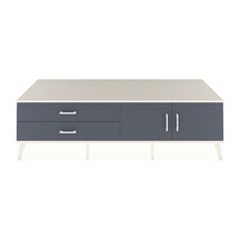 Kronos Tv Ünitesi Tek Raflı 2 Çekmeceli 2 Kapaklı 176x59x51 Aytaşı-antrasit/antrasit Antrasıt/antrasıt