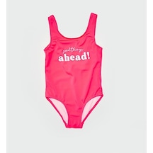 Deep Beach Beyaz Baskılı Kız Çocuk Mayo Db200788cm 001
