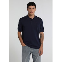 Colin's Colins Regular Fit Polo Yaka Jakarlı Erkek Lacivert Kısa Kol Kazak Cl1081649 Q1.v2 Nav