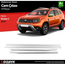S-Dizayn  Dacia Duster Krom Cam Çıtası 4 Prç. 2018 Üzeri