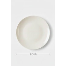 12'li Valencia Düz Tabak 17cm Krem Rinart