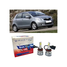 Toyora Yaris Led Xenon Uzun+kısa Far Ampulü H4 Duo Yeni Seri Beyaz 2005-2013