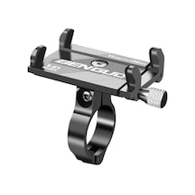 Valkyrie X-81g Metal Motorsiklet Bisiklet Cep Telefonu Tutucu - Alüminyum Alaşım Darbeye Dayanıklı Paslanmaz - 360 Derece Evrensel Gümüş