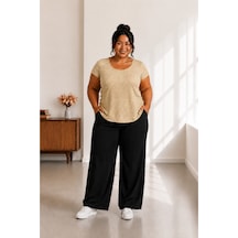 Sngl Tekstil Kadın Büyük Beden Simli Bluz 3xl 4xl 5xl 6xl 7xl 8xl 9xl Dore Simli