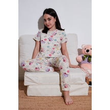 Lela Kız Çocuk Pijama Takımı 6651004 Bej