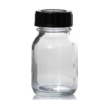 Şeffaf Cam Geniş Boyunlu Numune Şişesi 50 Ml