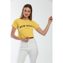 Kadın Newyork Baskılı Tişort Spr21y15 001