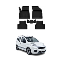 Fiat Fiorino 2008-2026 Uyumlu 4d Ön Havuzlu Paspas Kauçuk Siyah 2 Parça