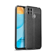 Microsonic Oppo A15s Kılıf Deri Dokulu Silikon