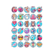 Karma Koleksiyon Eğlenceli Sticker Seti 150 Adet - 5'li Mega Paket - Laptop Defter Ajanda Etiketi Çok Renkli