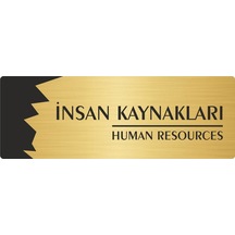 Metal Departman Kapı İsimliği, İnsan Kaynakları Human Resources 5x20 Cm Altın Renk