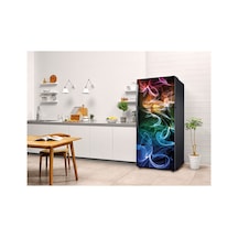 Renkli Duman Buzdolabı Kaplama Sticker Kendinden Yapışkanlı Folyo 75x200 Cm