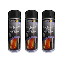 Motip 3 Adet 690 C Isıya Dayanıklı Siyah Boya 400 Ml. Made In Germany