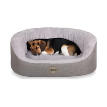Jungolica Tobby Kedi Ve Köpek Yatağı Açık Gri 68x80x22 Cm, Sakinleştirici Tasarım, Yükseltilmiş Yan Destek, Ultra Yumuşak, Çift Taraflı Yıkanabilir Minder, Çıkarılabilir Kılıf, Kaydırmaz Taban Yatak L